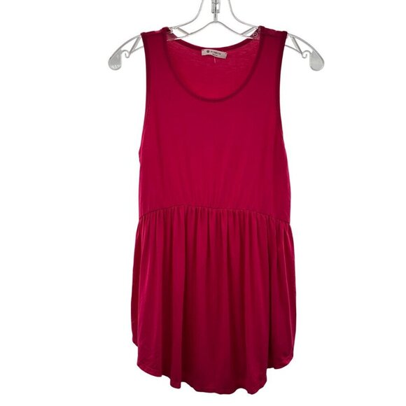 BOMBOM Women's Sleeveless Scoop Neck Babydoll Top Pink Size Small - Picture 1 of 9